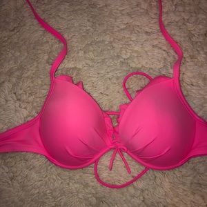 Victoria Secret bright pink bikini top
